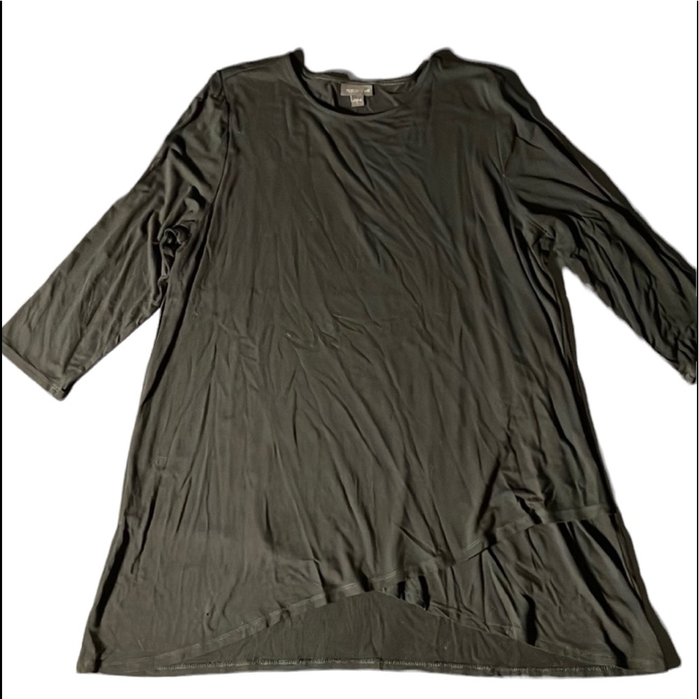 J Jill 3/4 sleeve crossover front tunic top size large